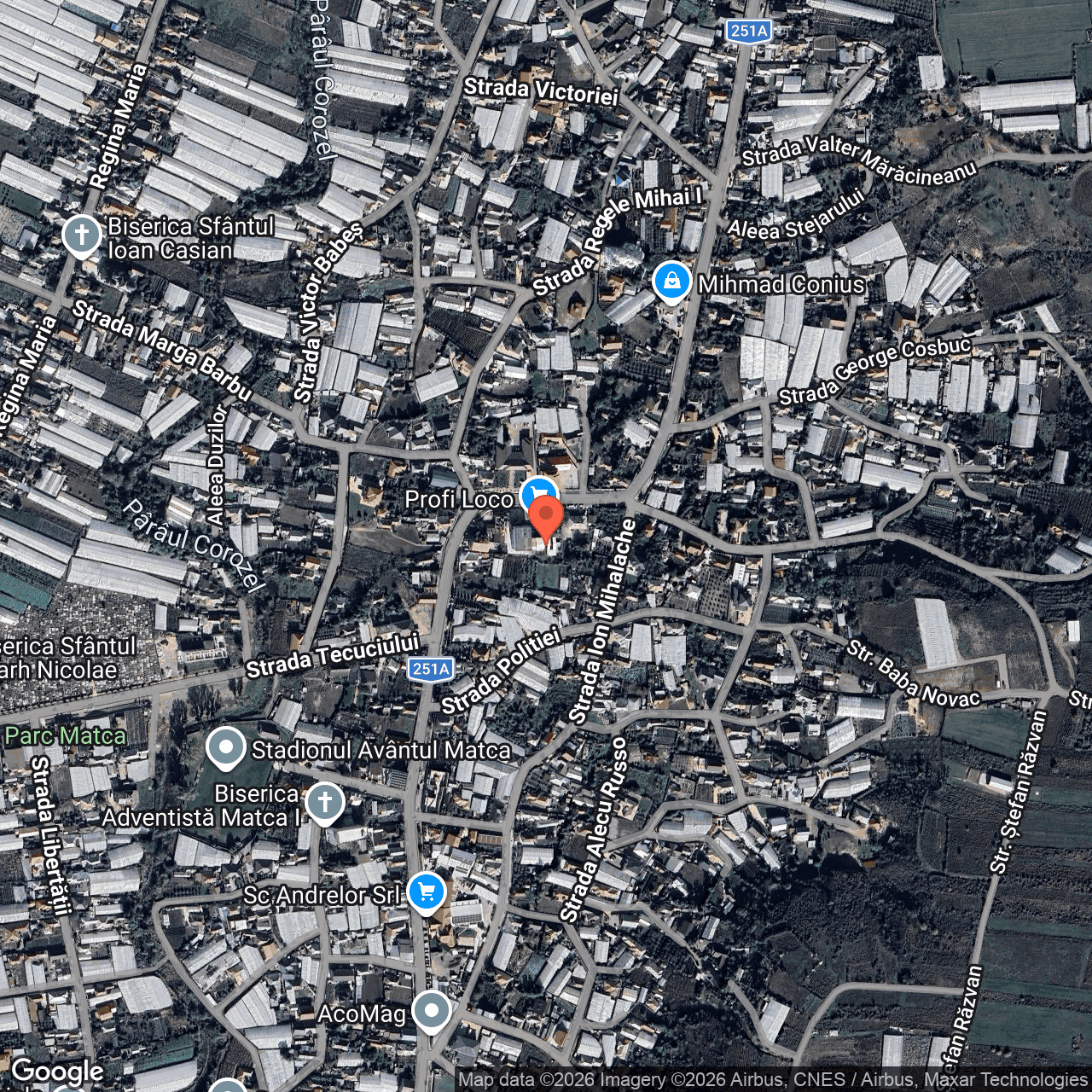 Poza harta hybrid, zoom 16, adresa Matca Galati, , judetul