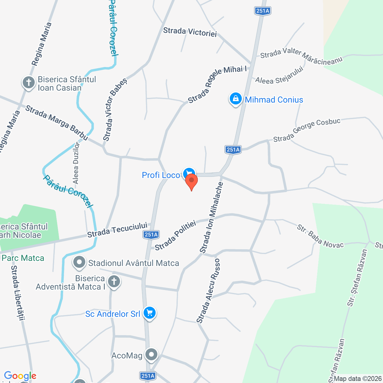 Poza harta streetview, zoom 16, adresa Matca Galati, , judetul