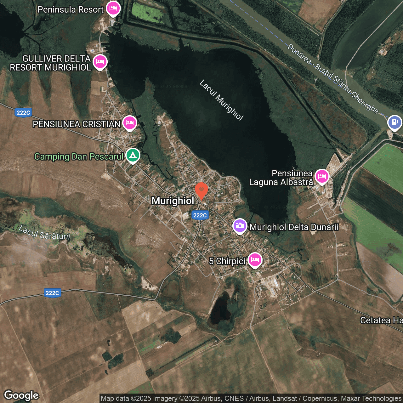 Poza harta hybrid, zoom 14, adresa Murighiol Tulcea, , judetul