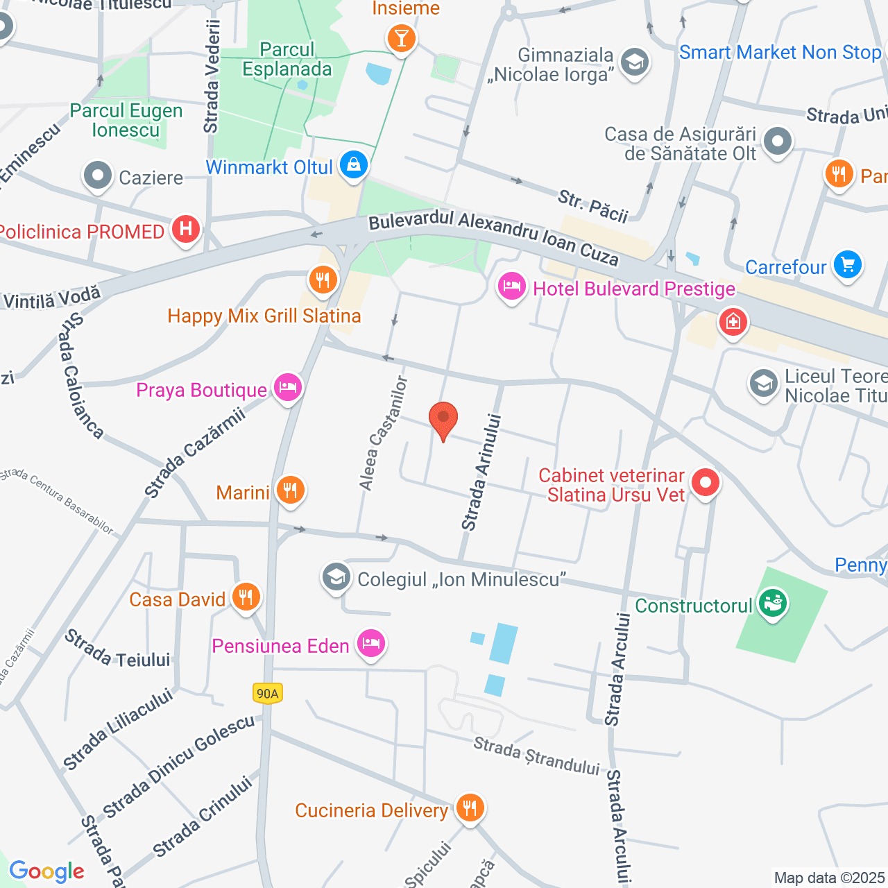 Poza harta streetview, zoom 16, adresa Slatina, Aleea Bradului, nr. 1, bloc C9, , judetul