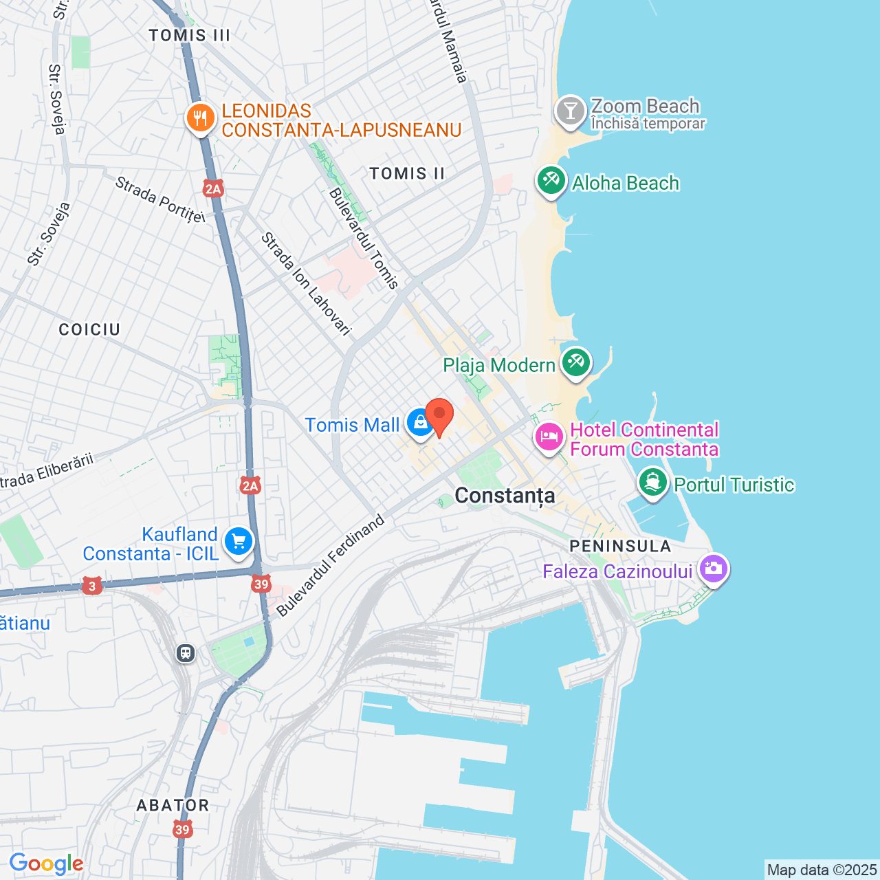 Poza harta streetview, zoom 14, adresa Constanța, strada Ștefan cel Mare, bloc M7, , judetul