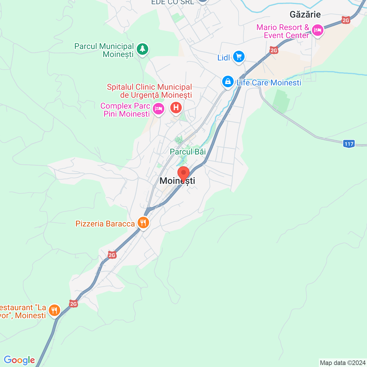 Poza harta streetview, zoom 14, adresa MOINESTI, STR. ATELIERELOR, , judetul