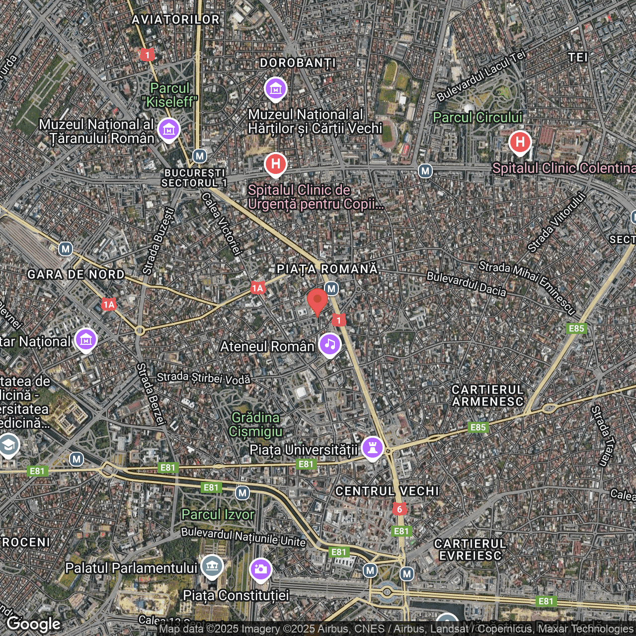 Poza harta hybrid, zoom 14, adresa București, Str. Mendeleev nr. 7-15, , judetul