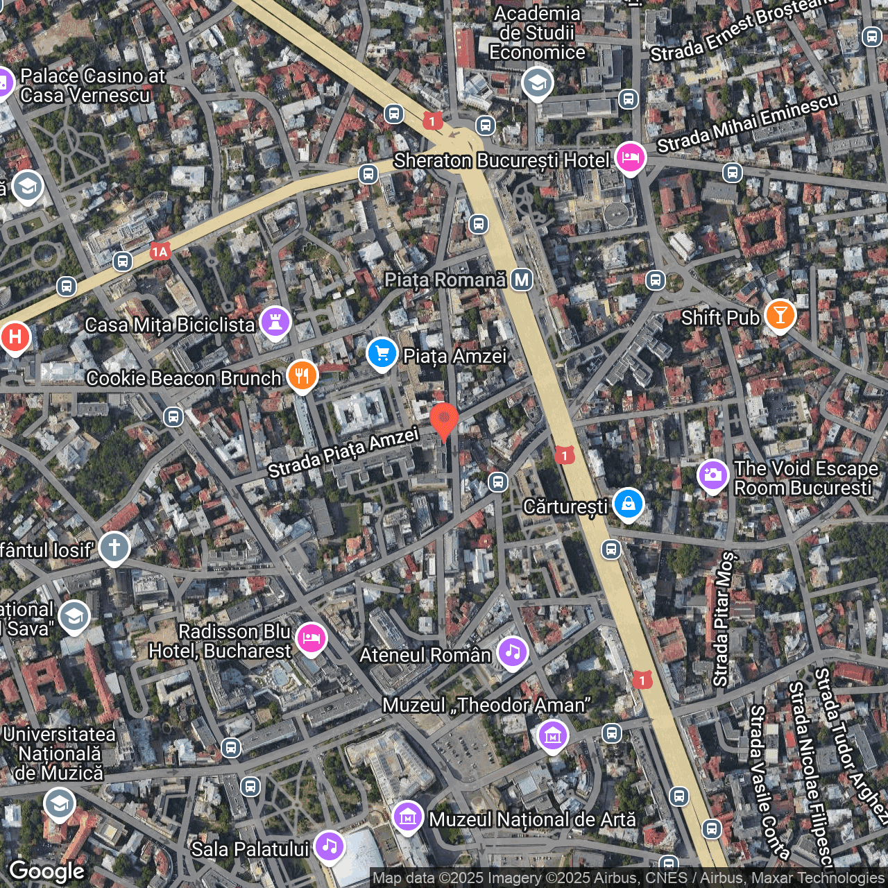 Poza harta hybrid, zoom 16, adresa București, Str. Mendeleev nr. 7-15, , judetul