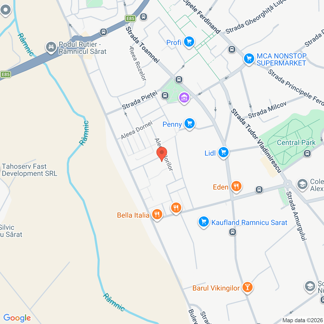 Poza harta streetview, zoom 16, adresa Aleea Florilor nr. 4, Ramnicu Sarat judet Buzau, , judetul