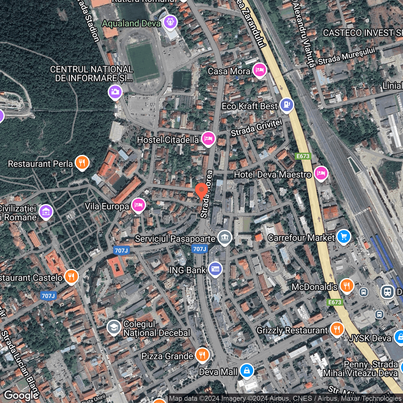 Poza harta hybrid, zoom 16, adresa Deva, Str.Horea, Bl.5, , judetul