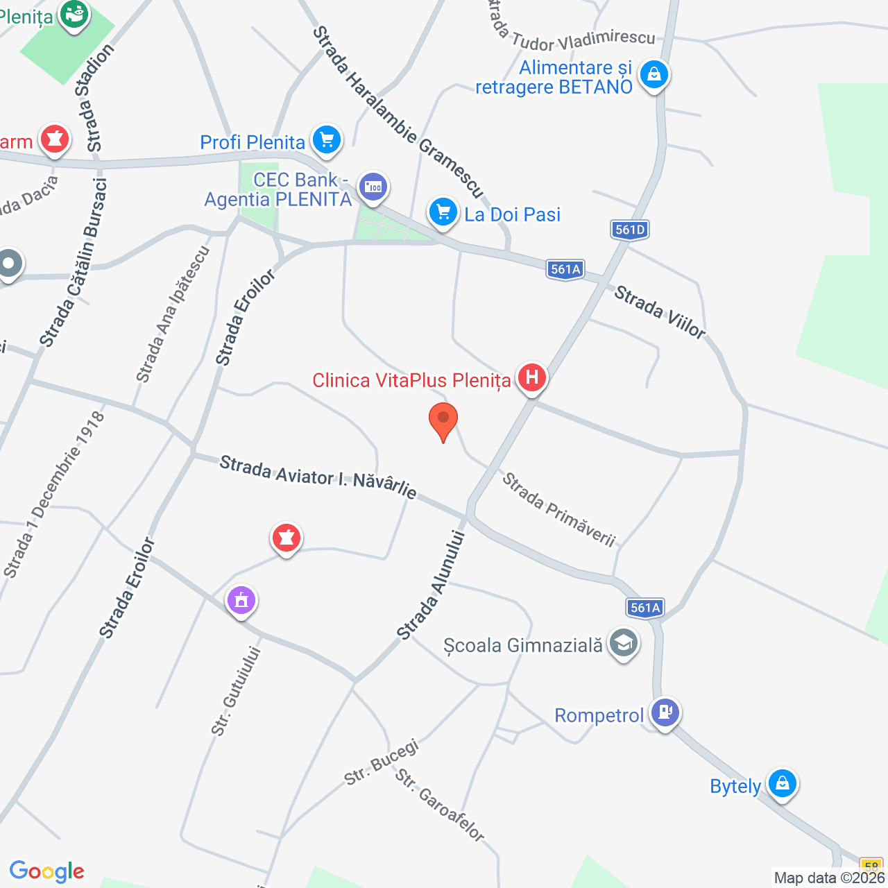 Poza harta streetview, zoom 16, adresa Plenita, str. Lalelelor, nr. 5, , judetul