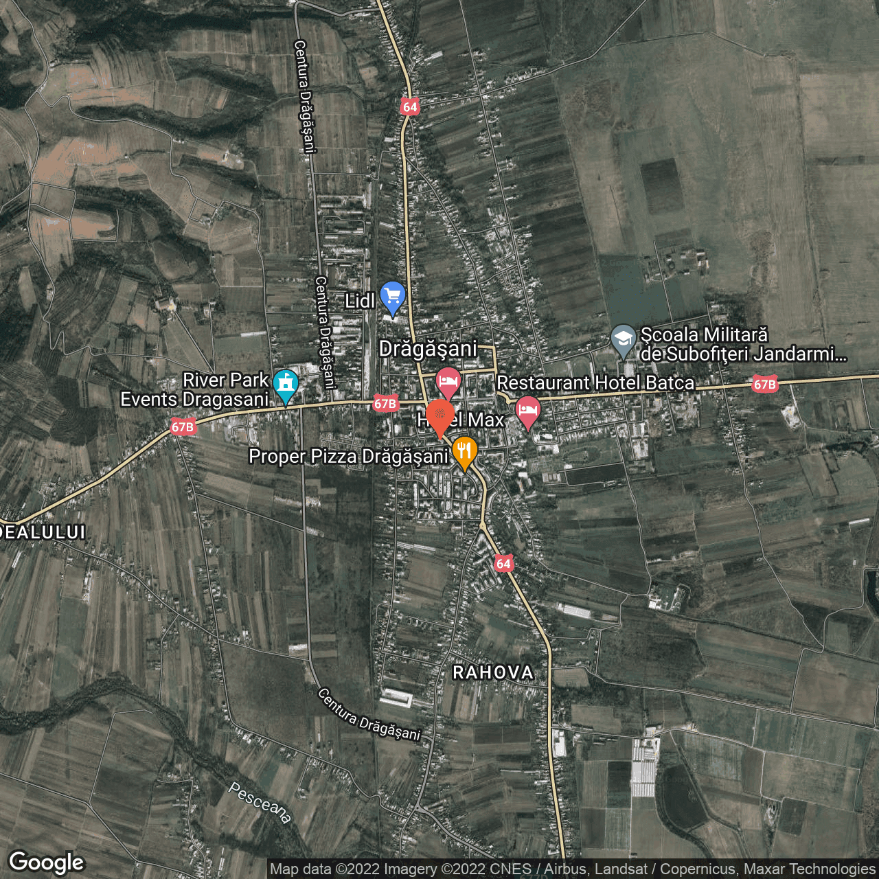 Poza harta hybrid, zoom 14, adresa Tudor Vladimirescu, Dragasani, judetul Valcea