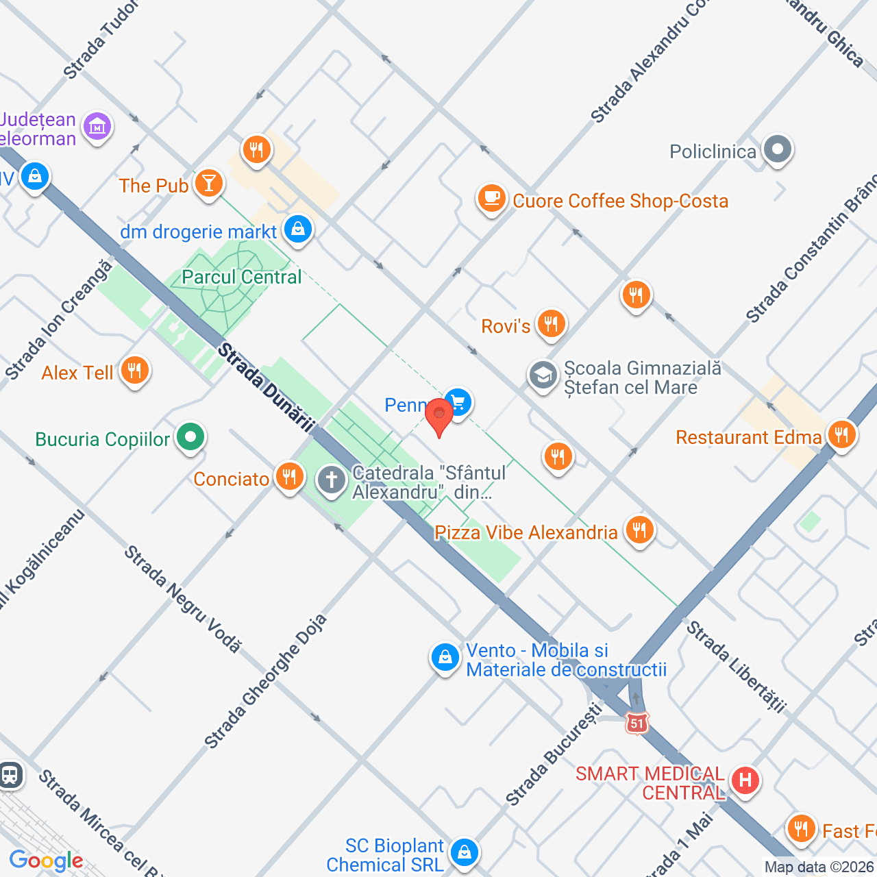 Poza harta streetview, zoom 16, adresa Str. Libertății nr. 220, Alexandria, , judetul