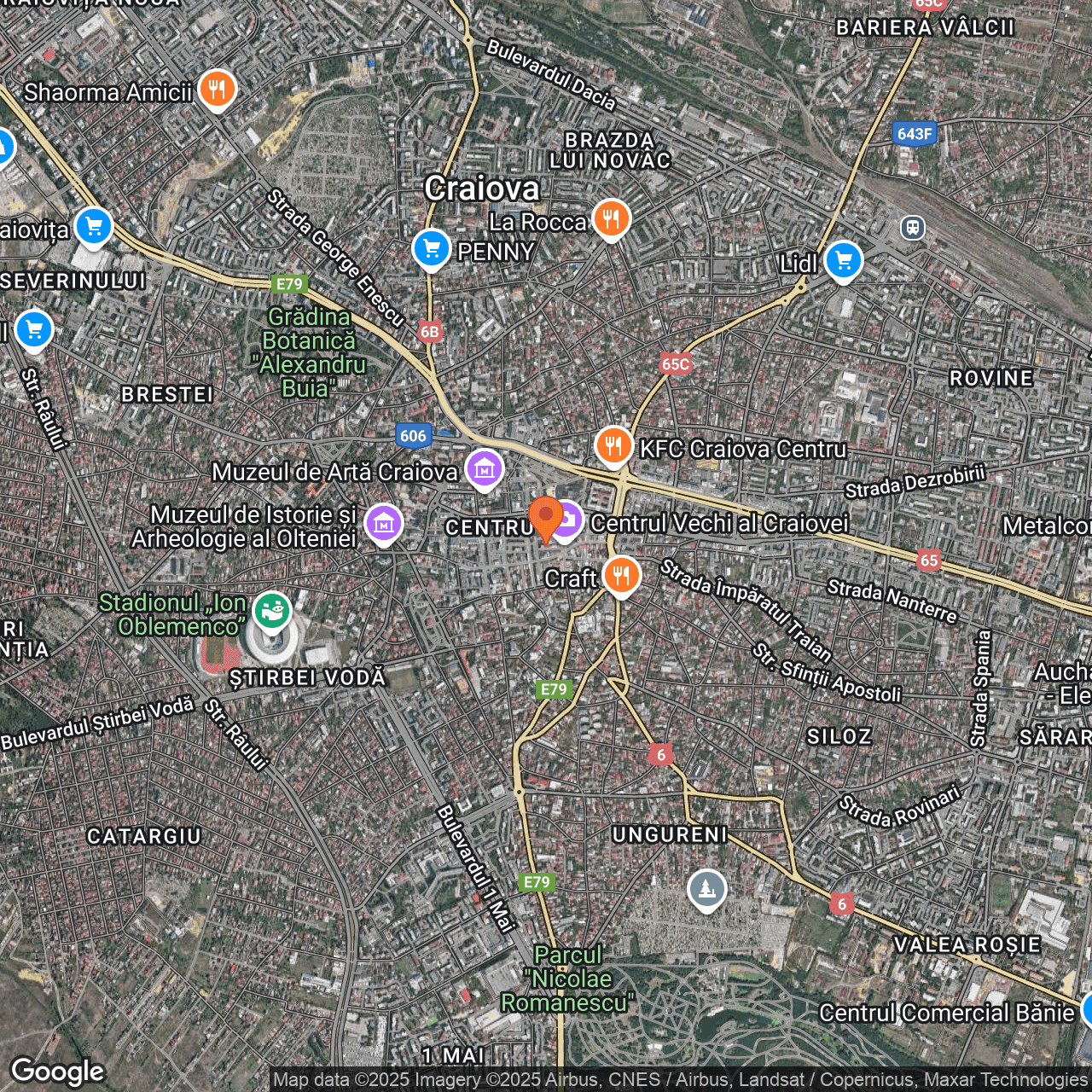 Poza harta hybrid, zoom 14, adresa Craiova, str. Romain Rolland nr. 7, , judetul