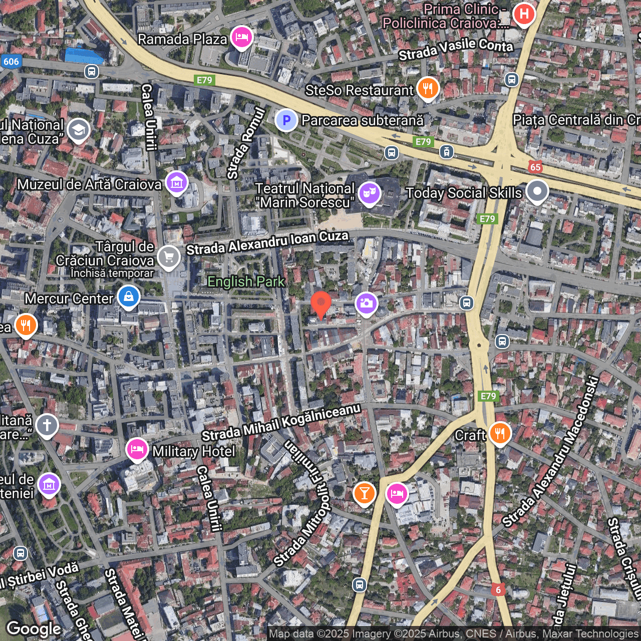 Poza harta hybrid, zoom 16, adresa Craiova, str. Romain Rolland nr. 7, , judetul