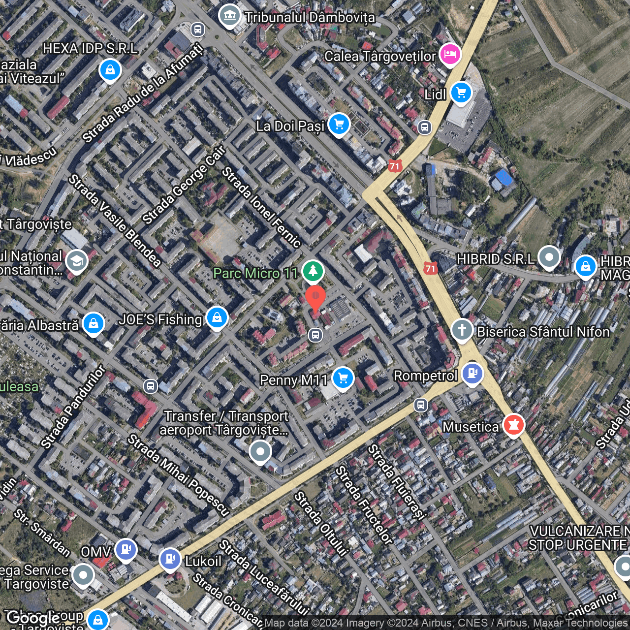 Poza harta hybrid, zoom 16, adresa Targoviste, str. Cpt. Stanica Ilie, nr. 2A, , judetul