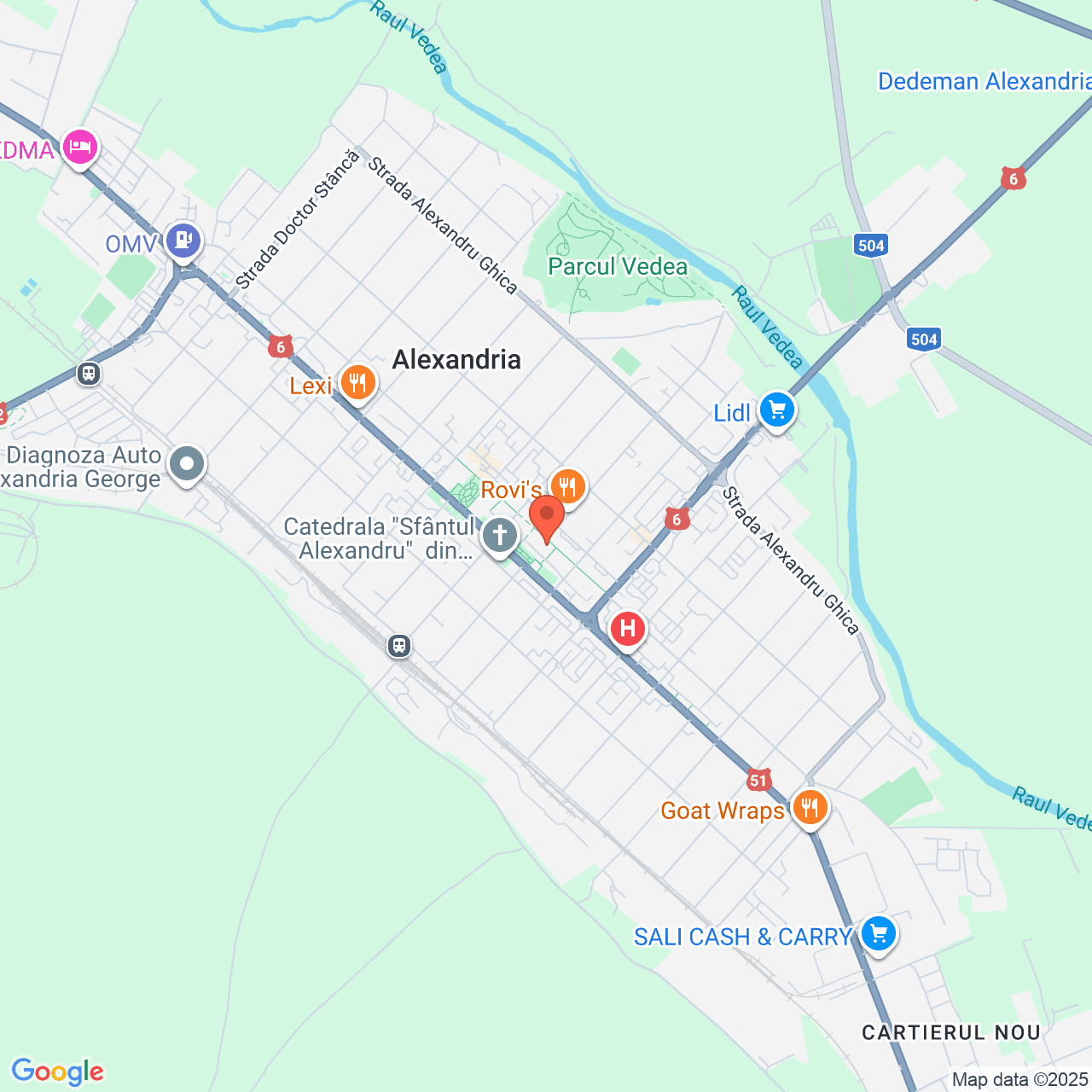 Poza harta streetview, zoom 14, adresa Alexandria, str. Libertății, nr. 215, , judetul