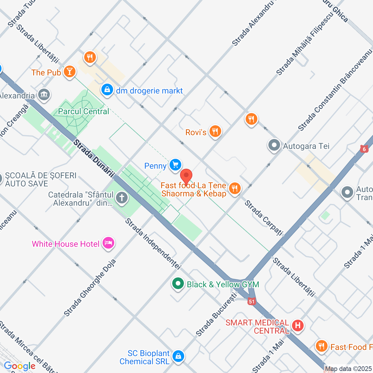 Poza harta streetview, zoom 16, adresa Alexandria, str. Libertății, nr. 215, , judetul