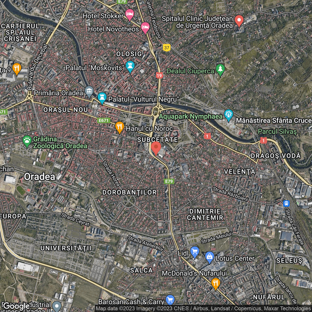 Poza harta hybrid, zoom 14, adresa Oradea - Strada Dimitrie Cantemir nr. 4, , judetul