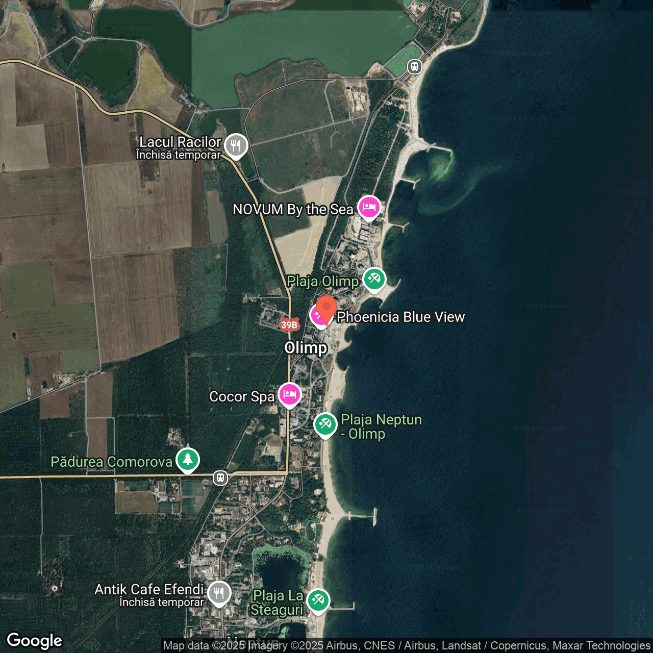 Poza harta hybrid, zoom 14, adresa Olimp, Jud. Constanta, , judetul
