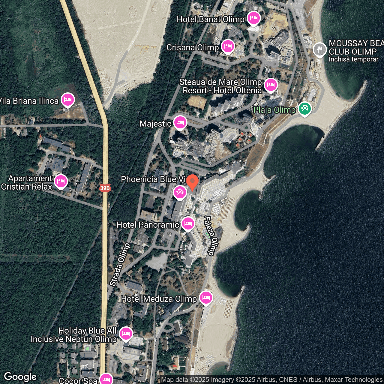 Poza harta hybrid, zoom 16, adresa Olimp, Jud. Constanta, , judetul