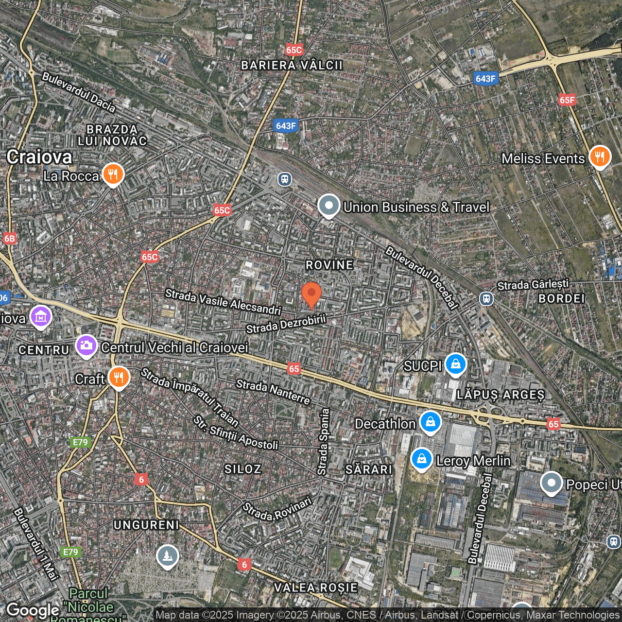 Poza harta hybrid, zoom 14, adresa Craiova, str. Desnatui, nr. 26, , judetul