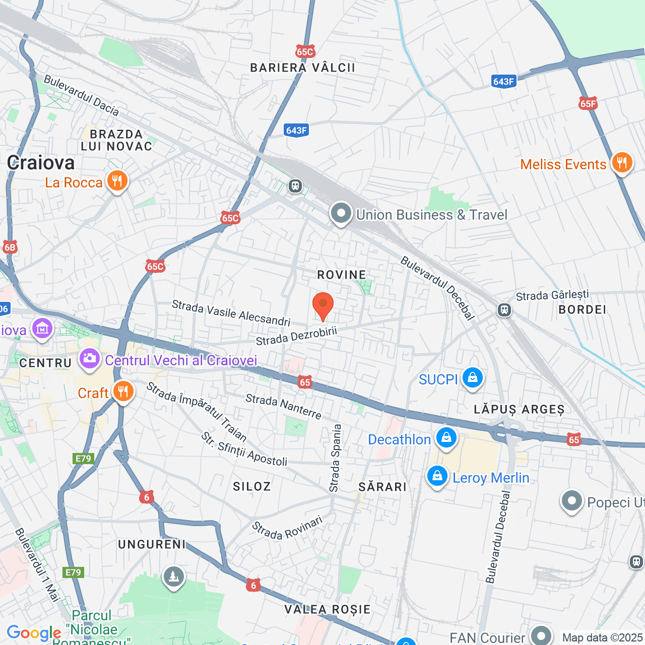 Poza harta streetview, zoom 14, adresa Craiova, str. Desnatui, nr. 26, , judetul