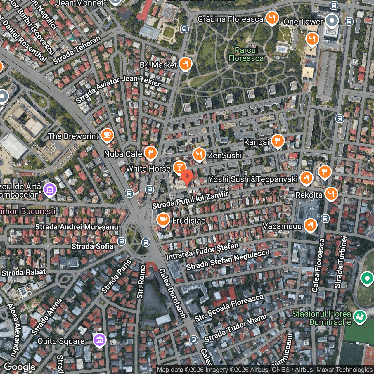 Poza harta hybrid, zoom 16, adresa ucurești Sectorul 1, Str Constantin Aricescu, Nr. 5-7, , judetul