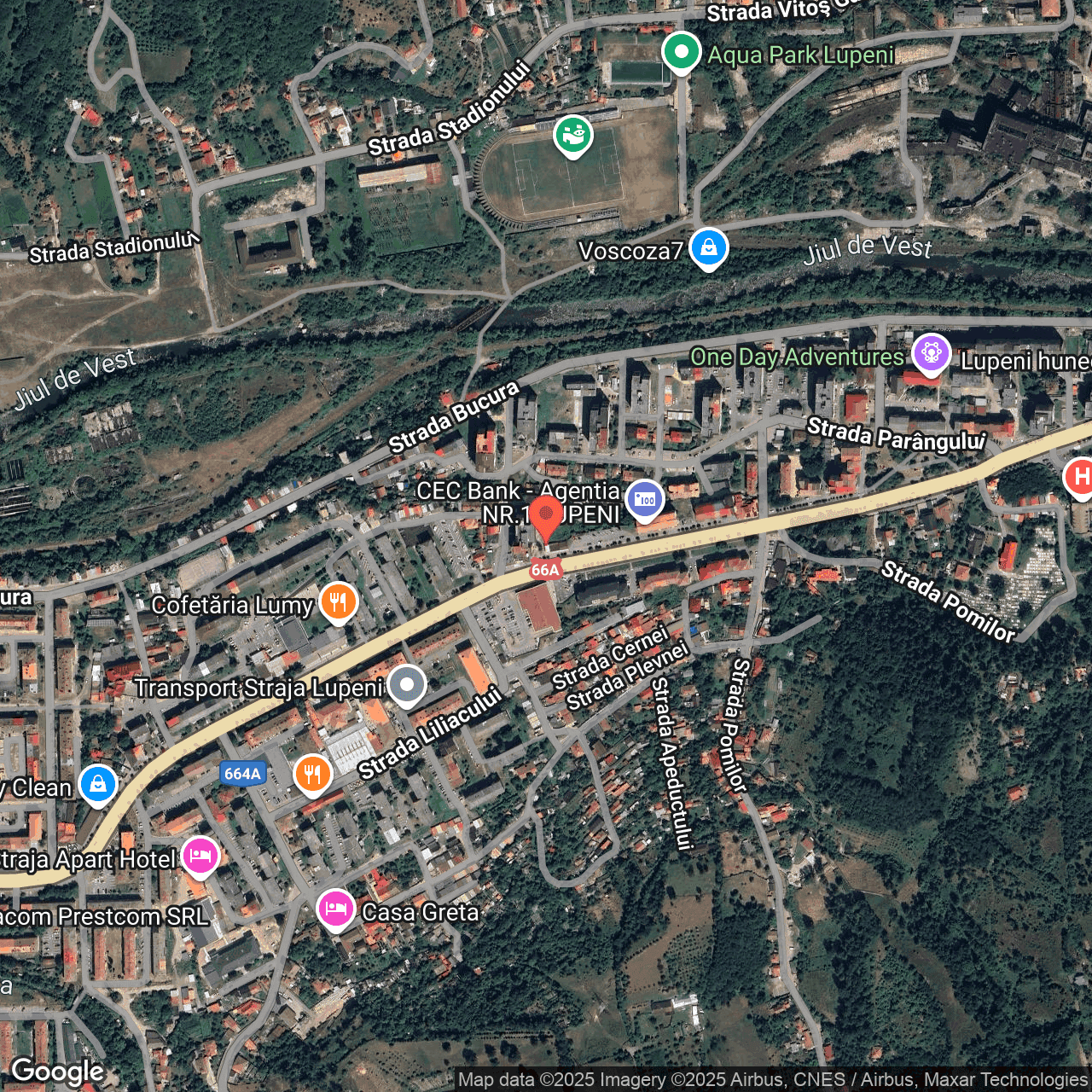 Poza harta hybrid, zoom 16, adresa Lupeni, B-dul Tudor Vladimirescu, nr. 72, , judetul