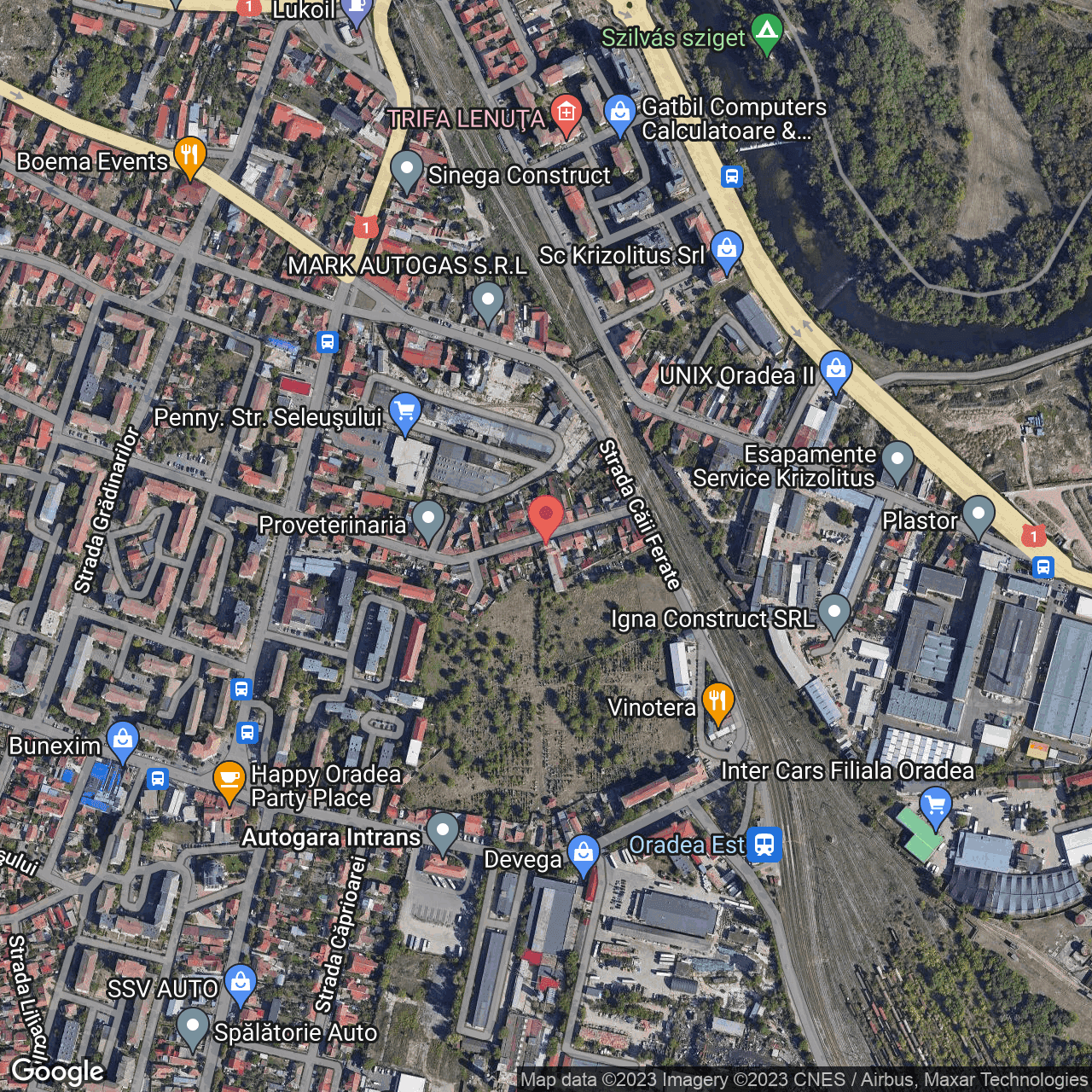 Poza harta hybrid, zoom 16, adresa Oradea, str. Timotei Cipariu, nr. 33, , judetul