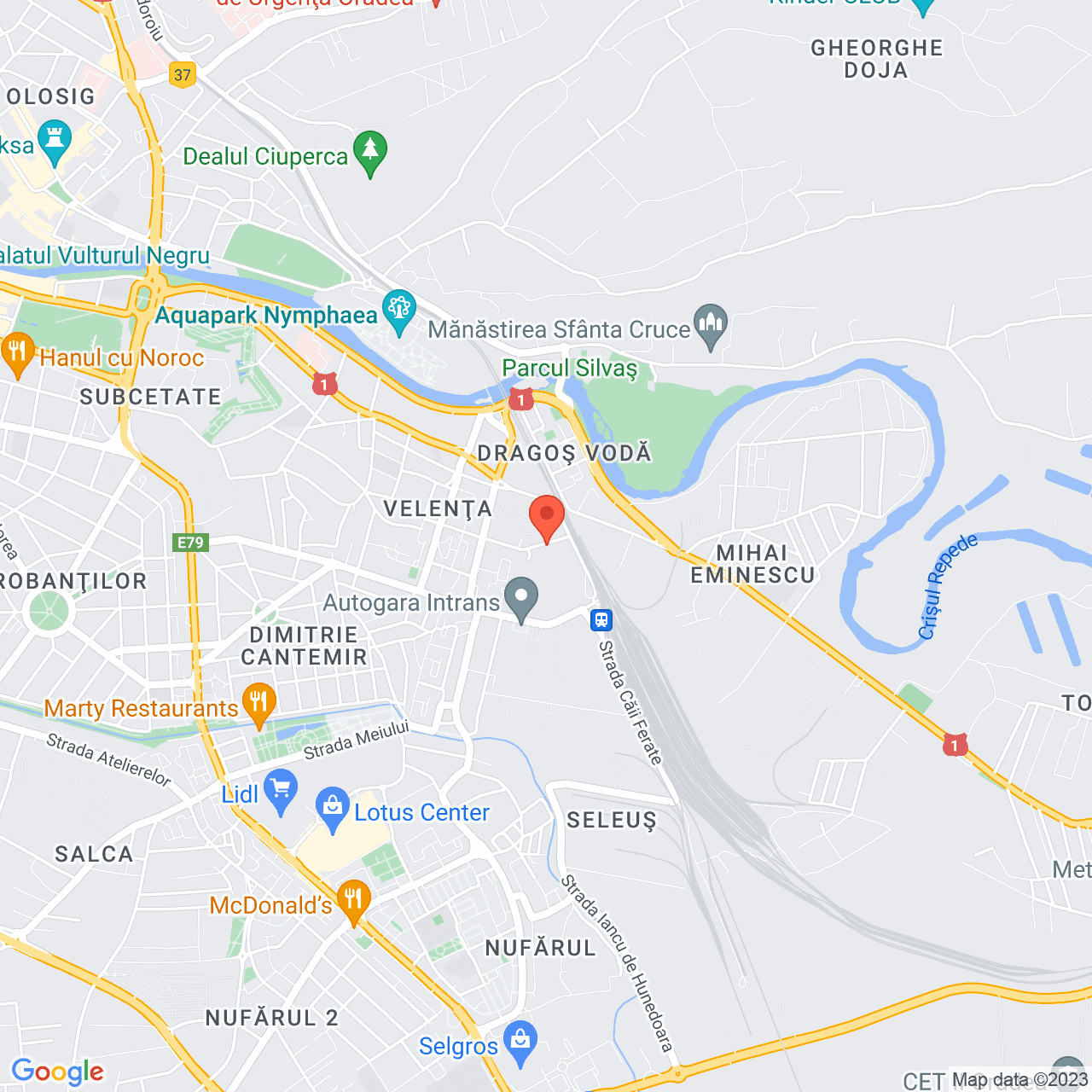 Poza harta streetview, zoom 14, adresa Oradea, str. Timotei Cipariu, nr. 33, , judetul