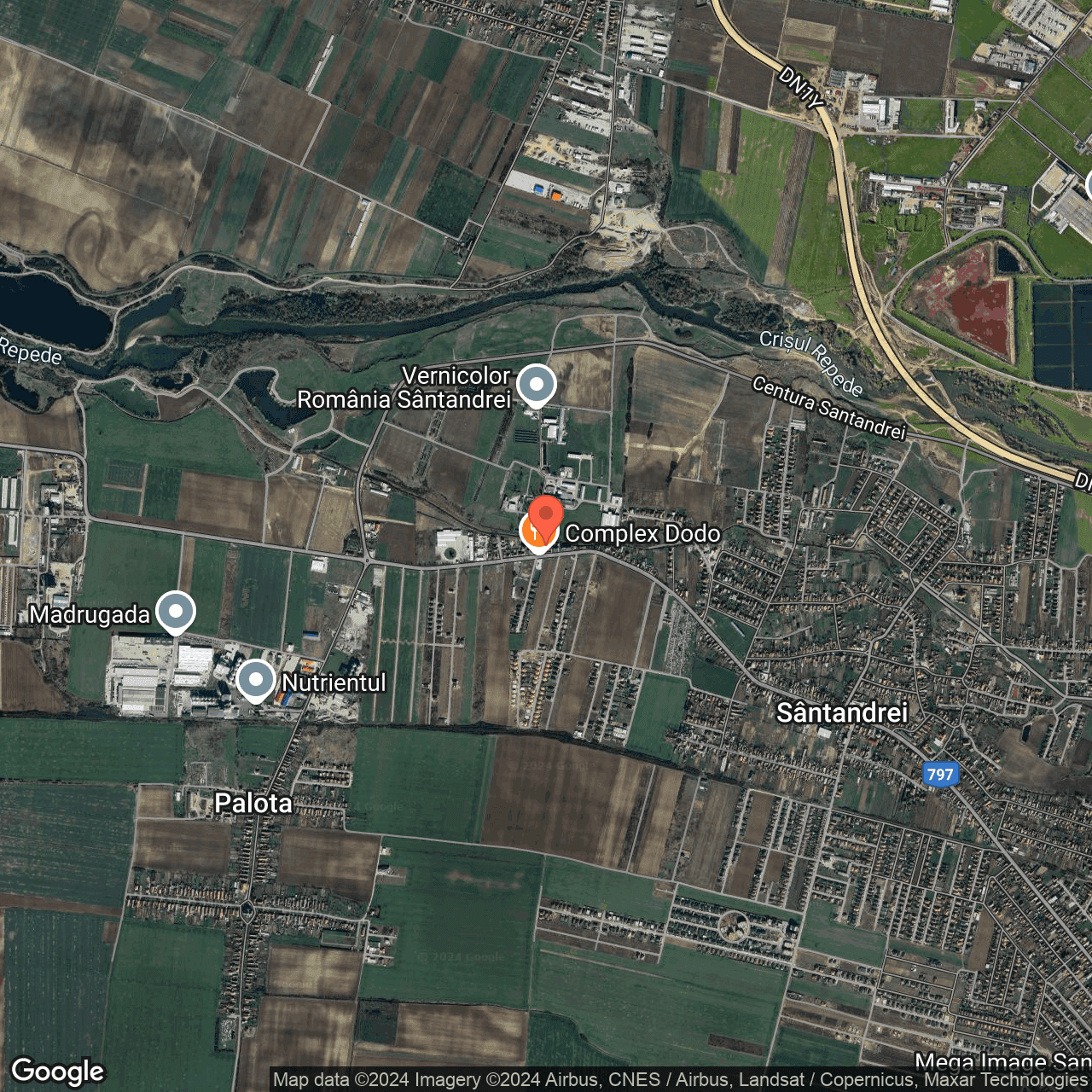 Poza harta hybrid, zoom 14, adresa Santandrei Bihor, , judetul