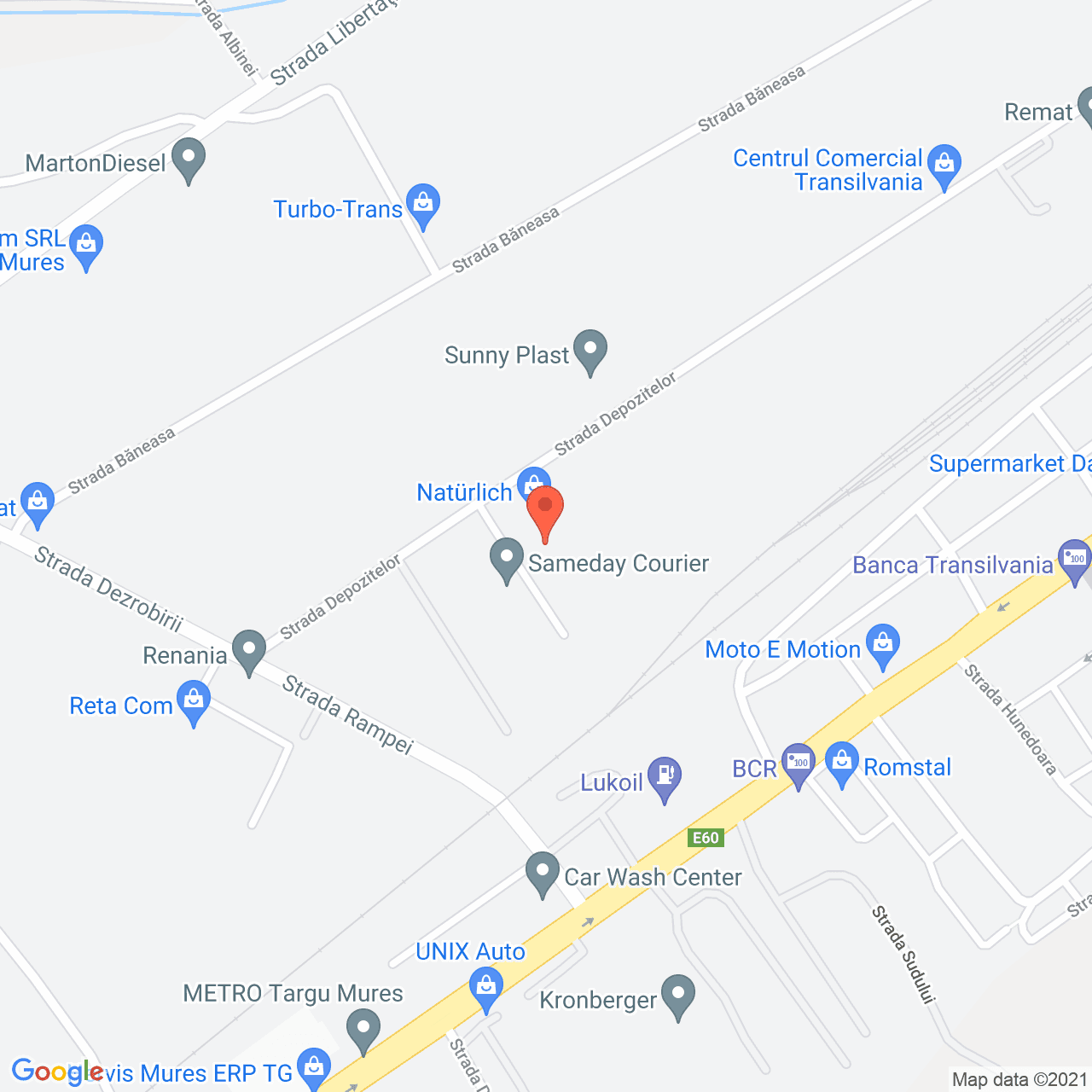 Poza harta streetview, zoom 16, adresa Strada Depozitelor 45-47, Targu Mures, judetul Mures