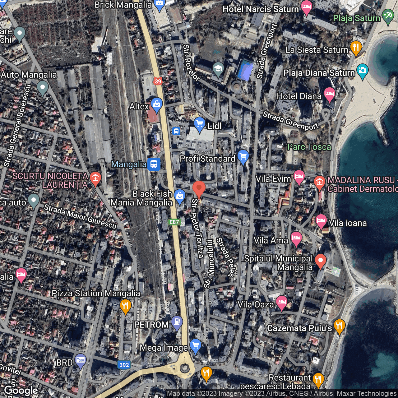 Poza harta hybrid, zoom 16, adresa Mangalia, , judetul