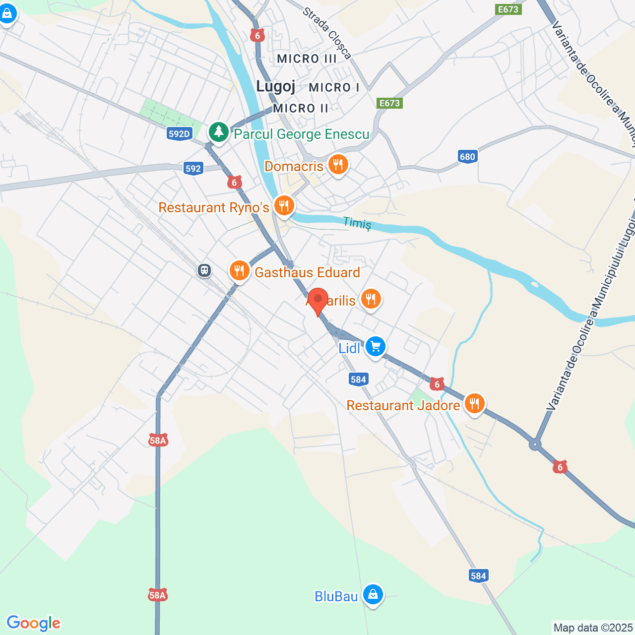 Poza harta streetview, zoom 14, adresa Strada Episcop Ioan Balan nr. 42A, Lugoj, judet Timis, , judetul