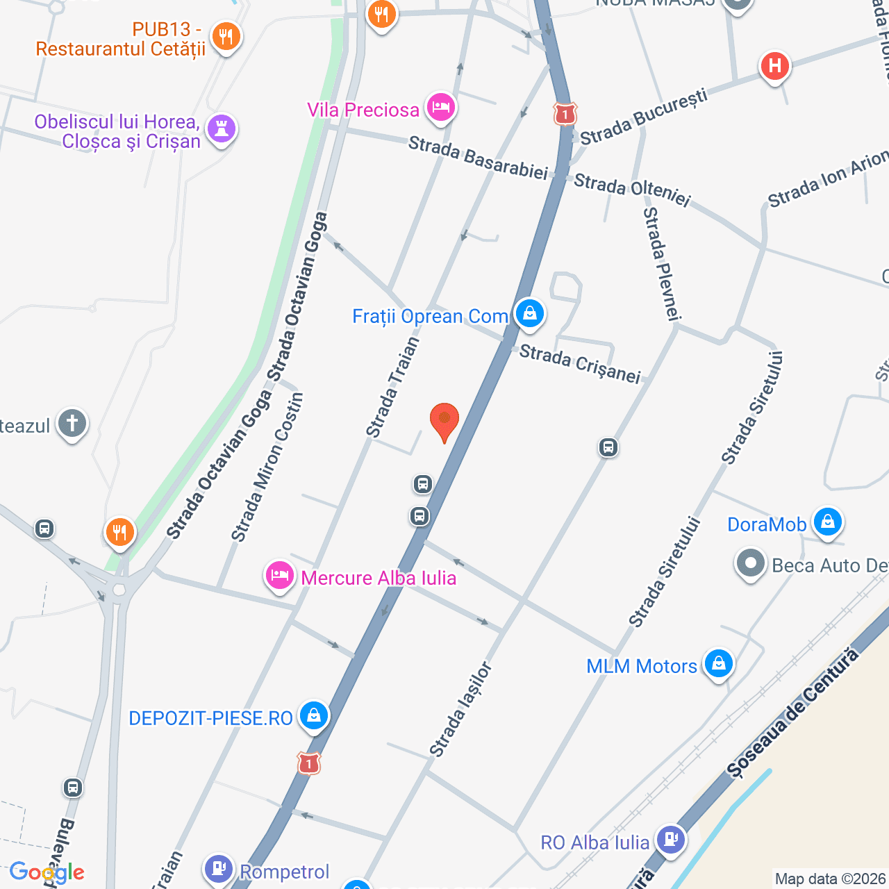 Poza harta streetview, zoom 16, adresa Alba Iulia, B-dul Ferdinand I, nr. 22B, , judetul