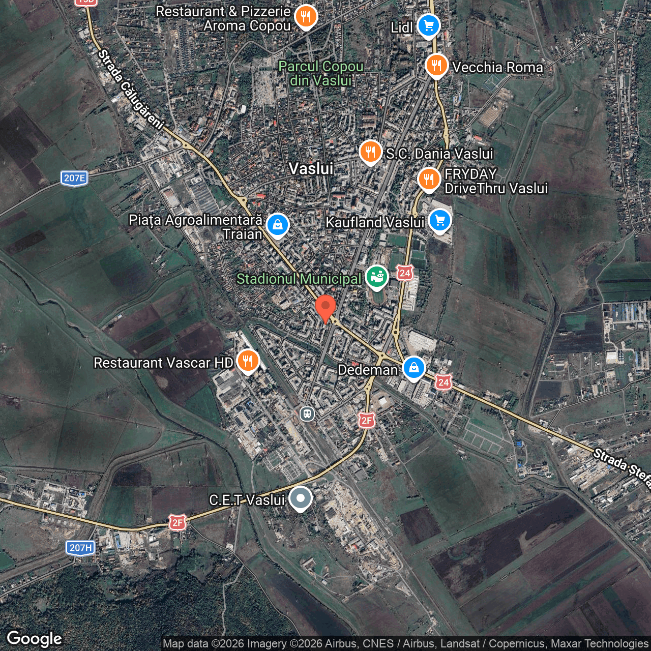 Poza harta hybrid, zoom 14, adresa Vaslui, Str. Traian, Bl. 329, , judetul