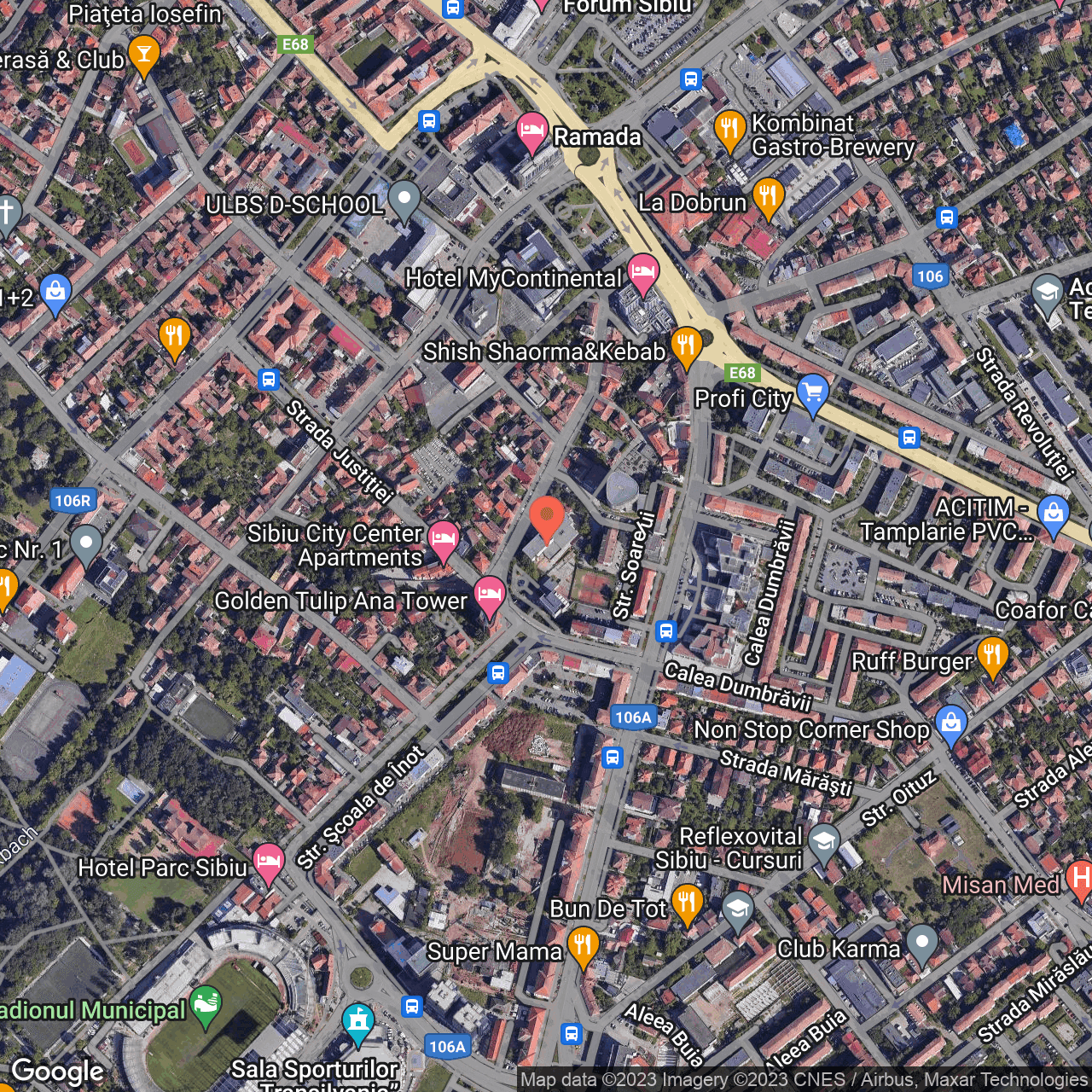 Poza harta hybrid, zoom 16, adresa str. Somesului, nr. 19 Sibiu, , judetul