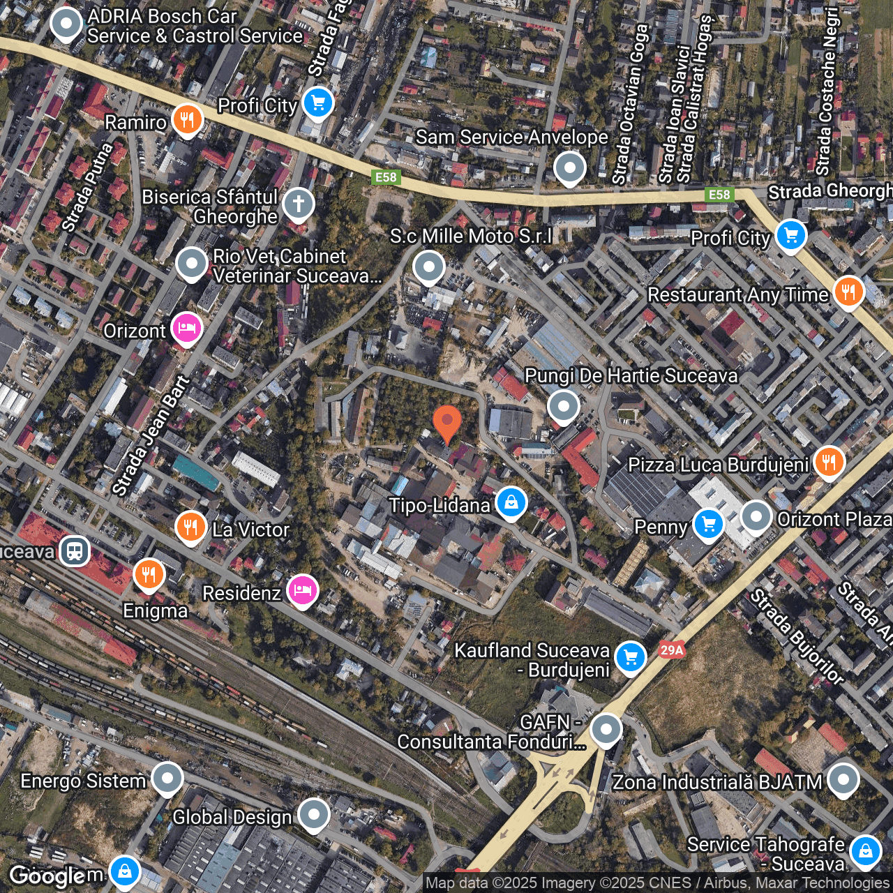 Poza harta hybrid, zoom 16, adresa Suceava, Str. Calea Unirii nr.35, , judetul