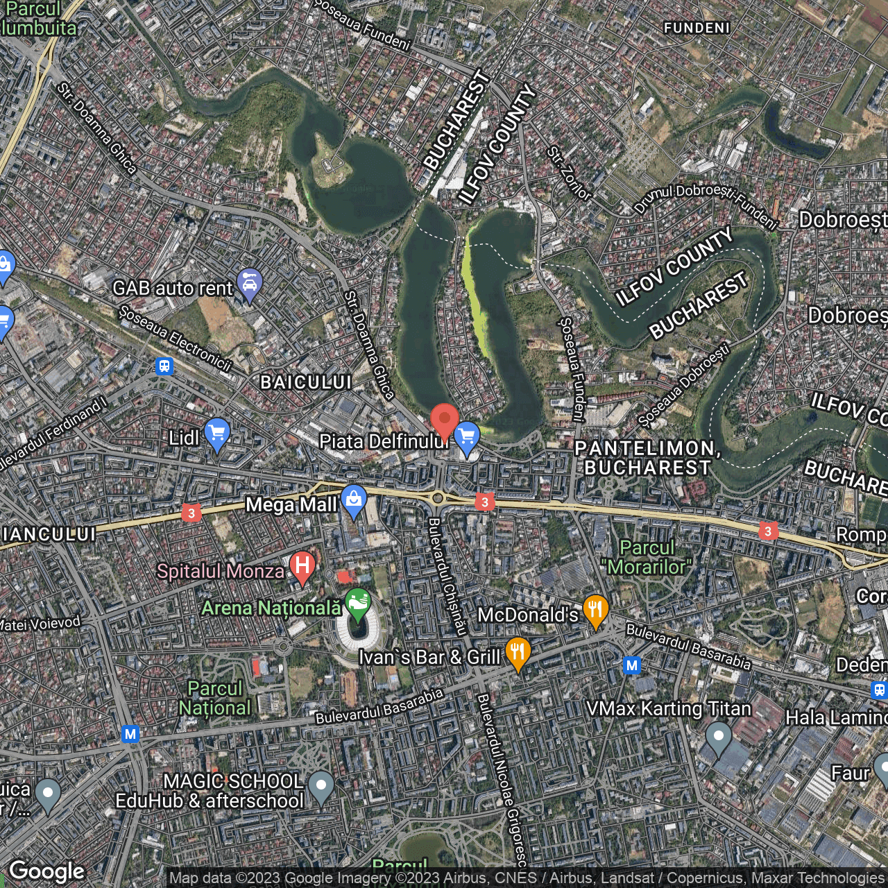 Poza harta hybrid, zoom 14, adresa Bd-ul Chisinau, nr. 1 Bucuresti, , judetul