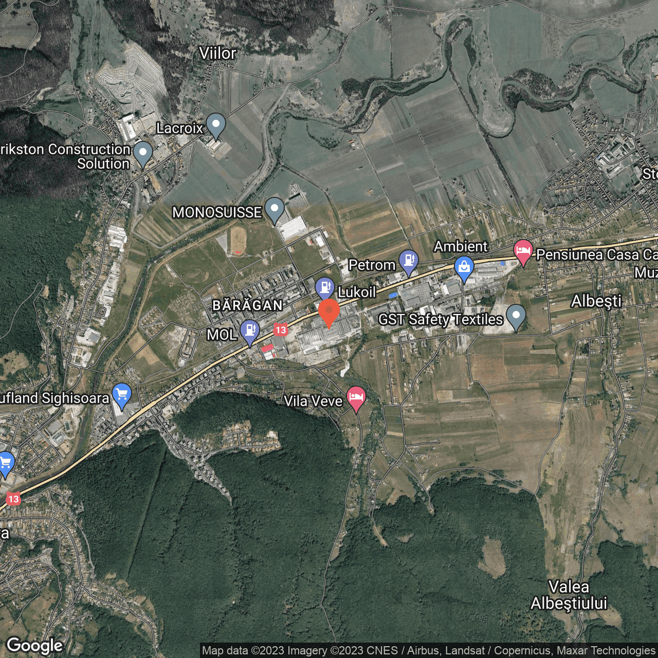 Poza harta hybrid, zoom 14, adresa Sighisoara, , judetul