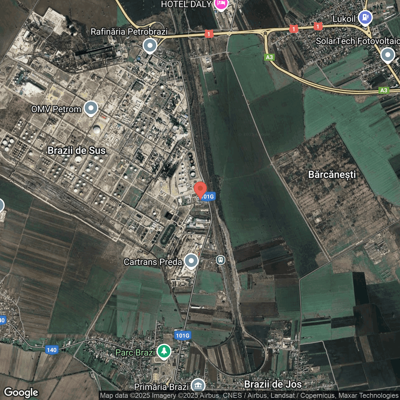 Poza harta hybrid, zoom 14, adresa Brazii de Sus, str Trandafirilor nr. 49A, jud Prahova, , judetul