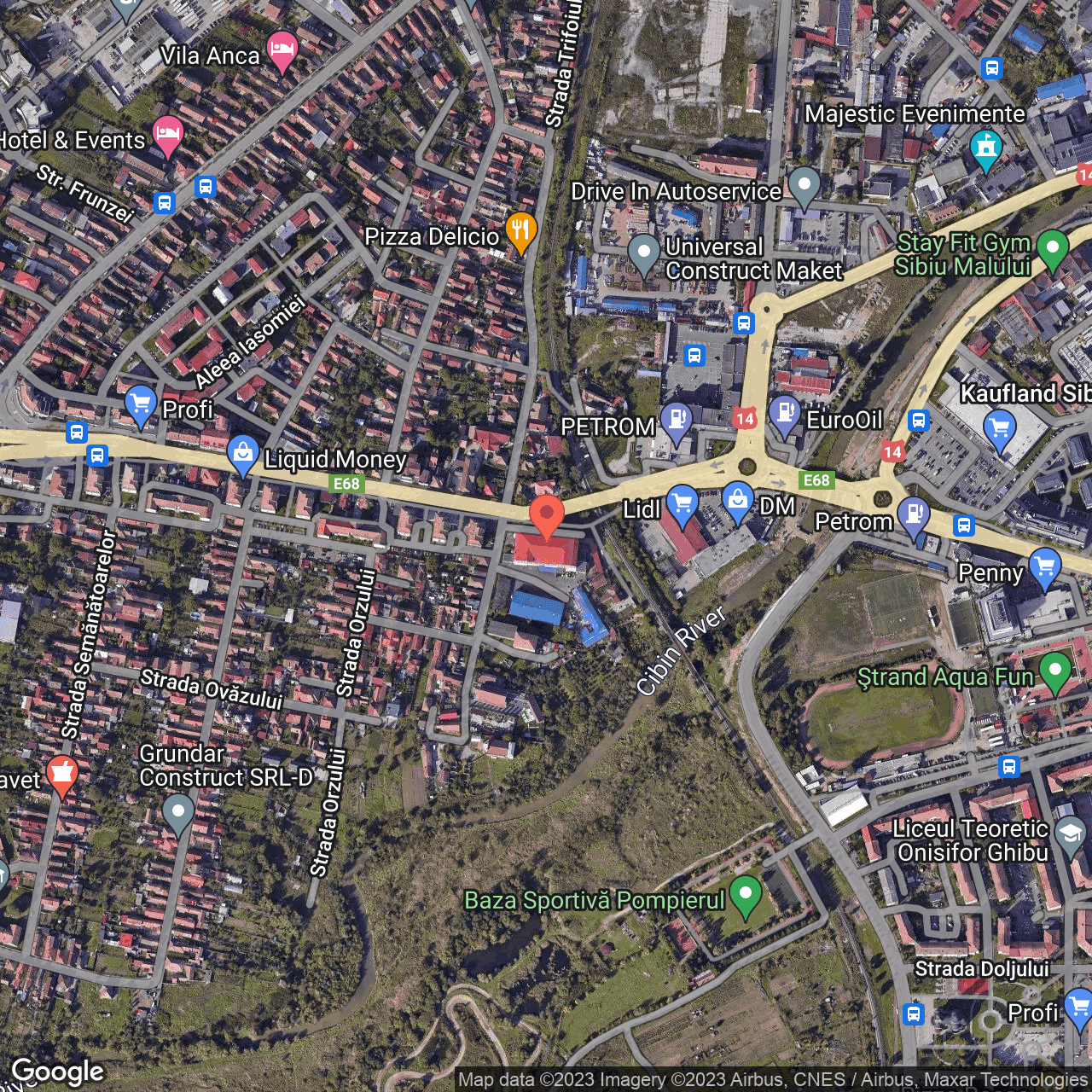 Poza harta hybrid, zoom 16, adresa Sibiu, Str. Griului, Nr. 27, , judetul