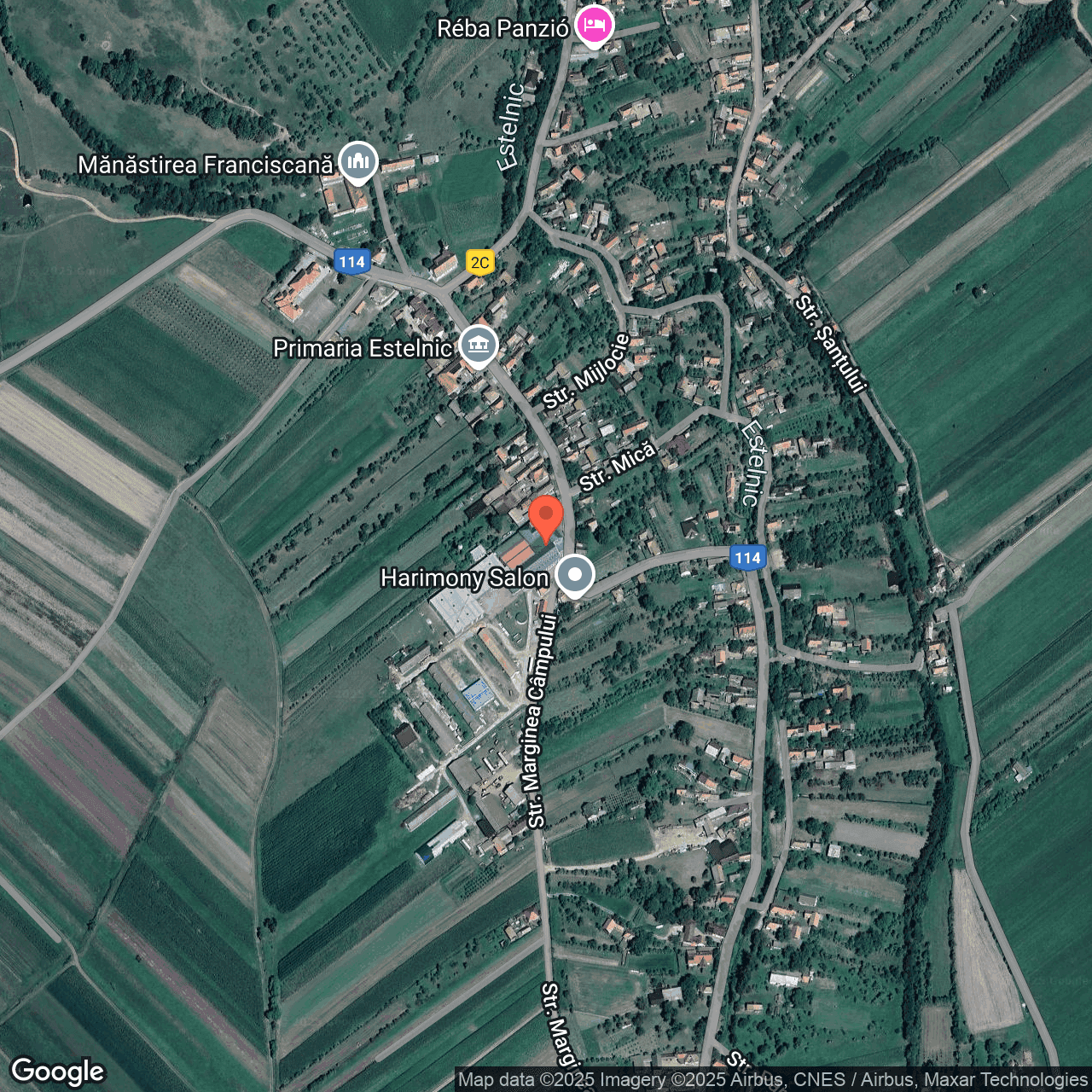 Poza harta hybrid, zoom 16, adresa Estelnic, nr. 175 Covasna, , judetul