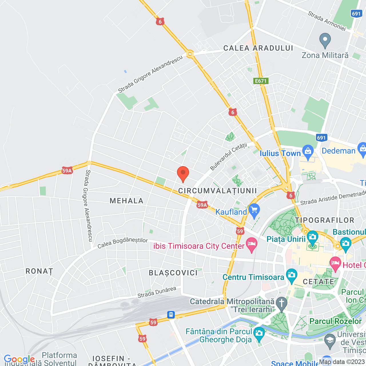 Poza harta streetview, zoom 14, adresa Timisoara, str. Crisan, nr. 12, , judetul