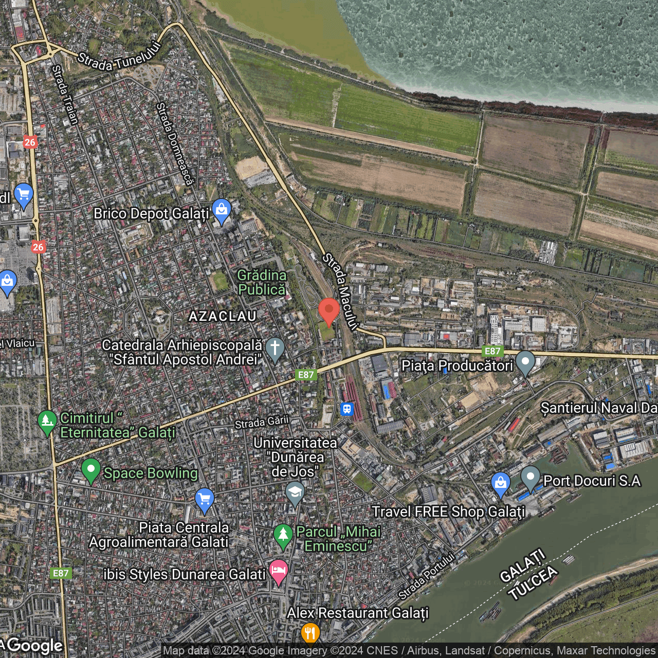 Poza harta hybrid, zoom 14, adresa Strada Alexandru Davila Galati, , judetul