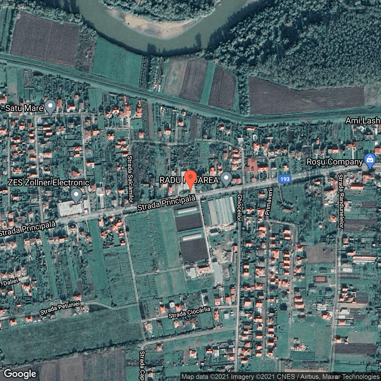 Poza harta hybrid, zoom 16, adresa Paulesti 40, Paulesti, judetul Satu Mare