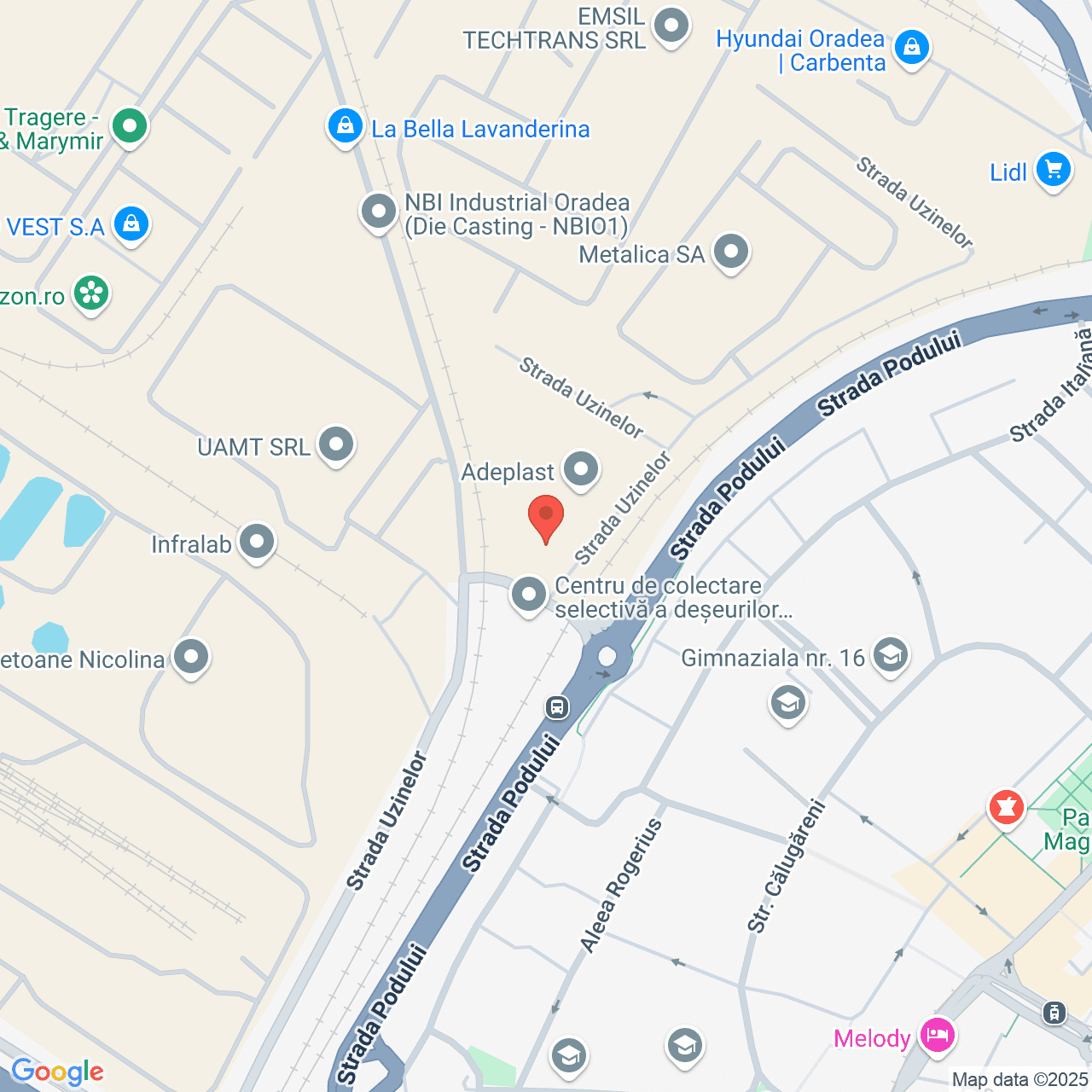 Poza harta streetview, zoom 16, adresa Oradea, str. Uzinelor, nr. 3, , judetul