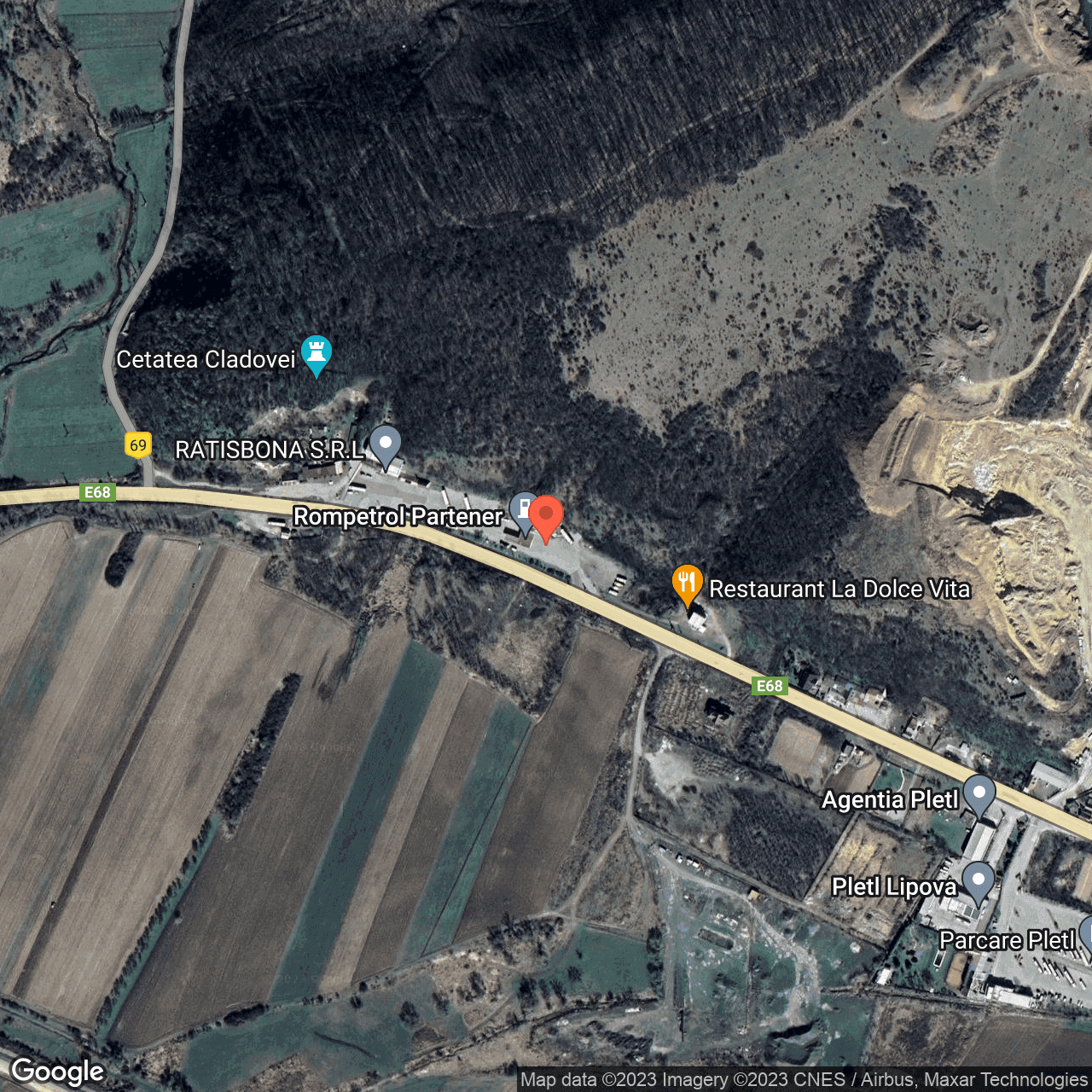 Poza harta hybrid, zoom 16, adresa Lipova, , judetul