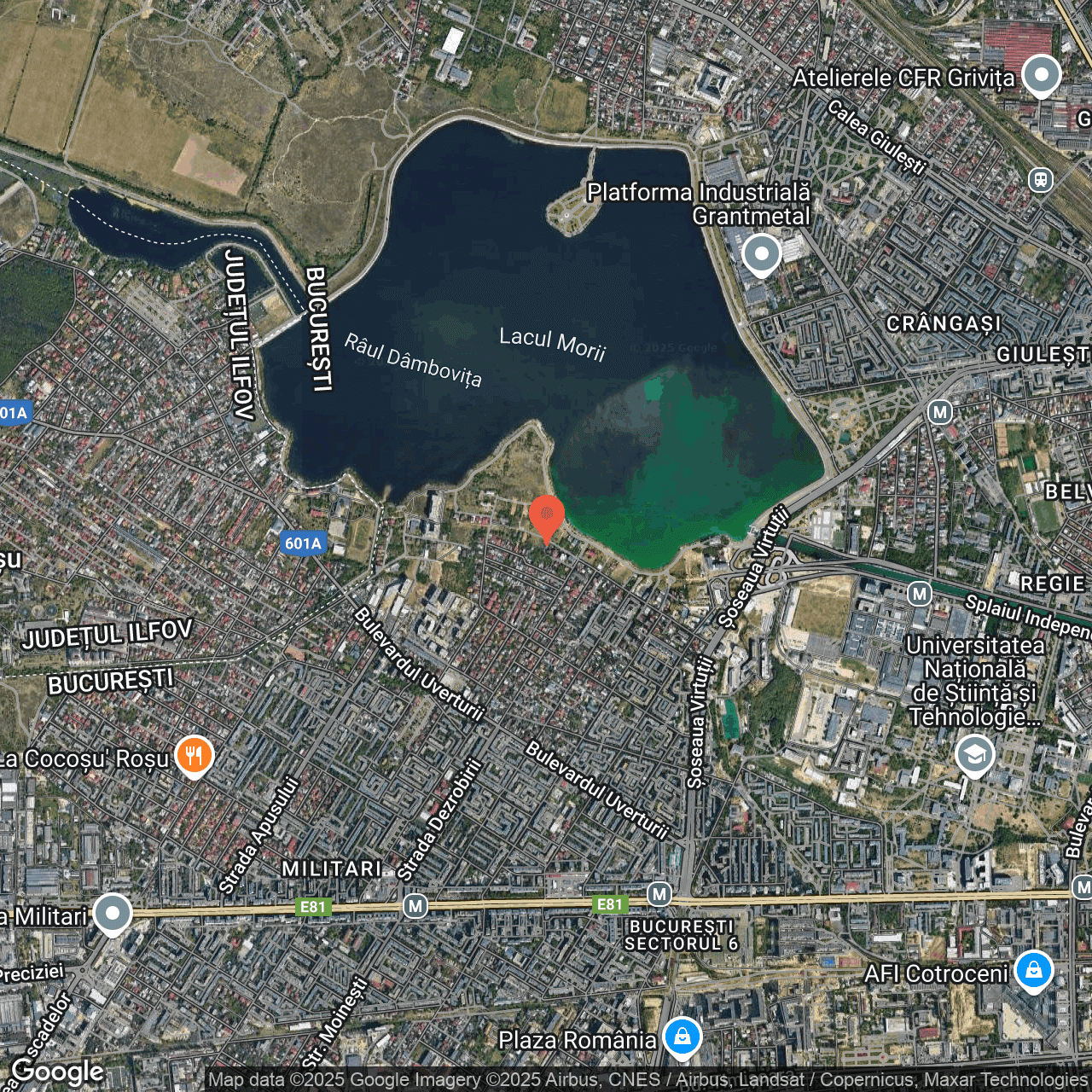 Poza harta hybrid, zoom 14, adresa str. Dâmbovița nr. 75-77 sector 6 Bucuresti, , judetul