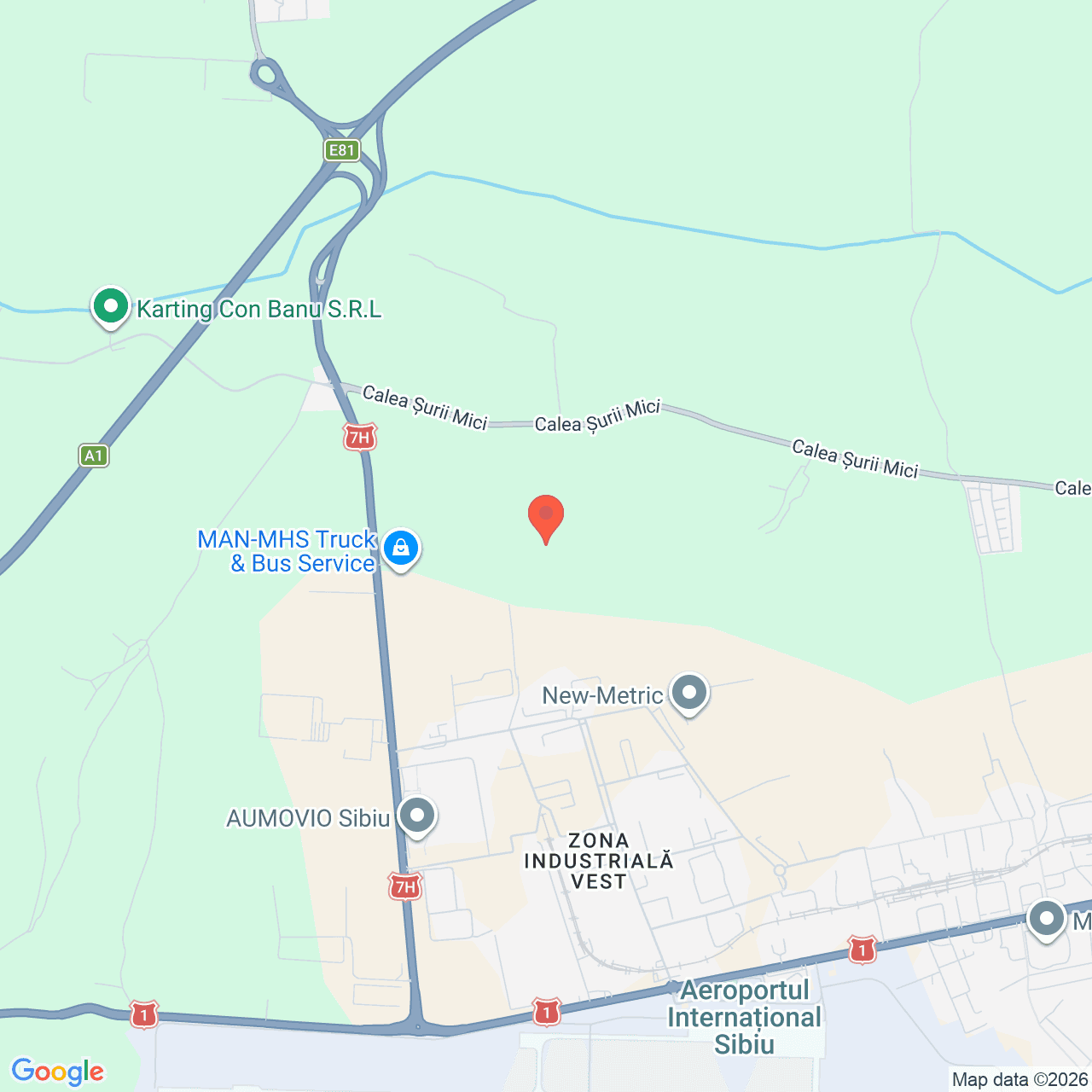 Poza harta streetview, zoom 14, adresa Sibiu Calea Surii Mici, , judetul