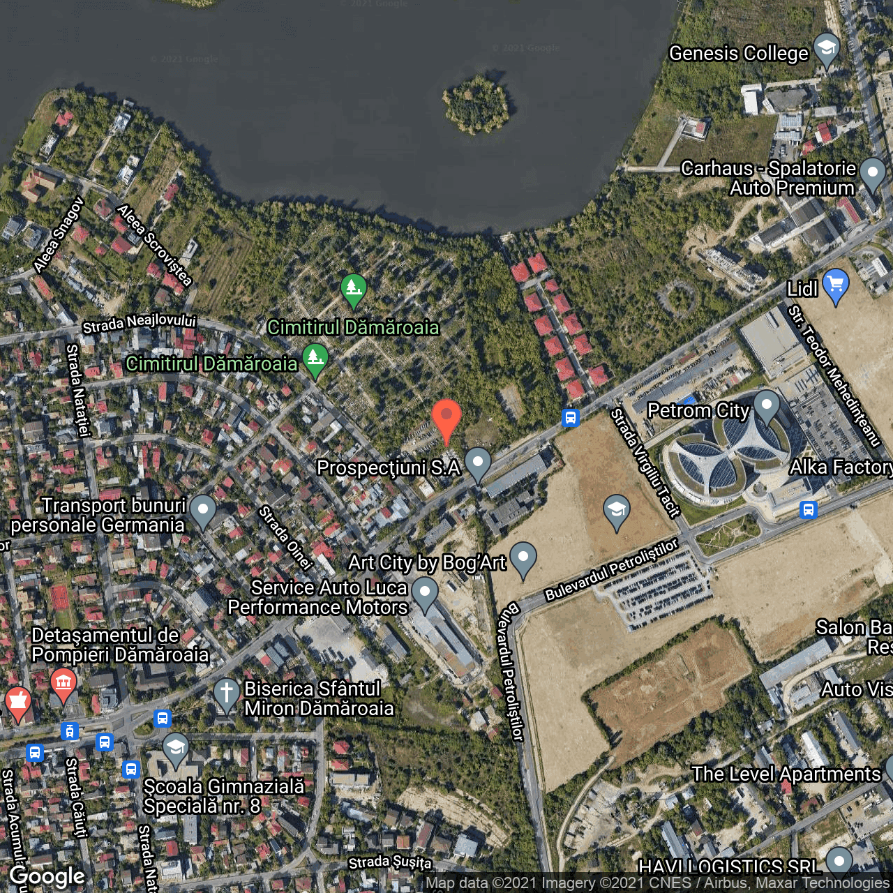 Poza harta hybrid, zoom 16, adresa Coralilor 31, Bucuresti, judetul Bucuresti Ilfov