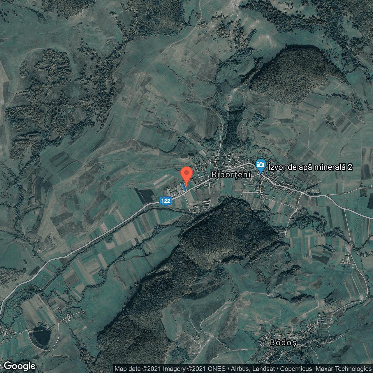Poza harta hybrid, zoom 14, adresa Biborteni, Baraolt, judetul Covasna