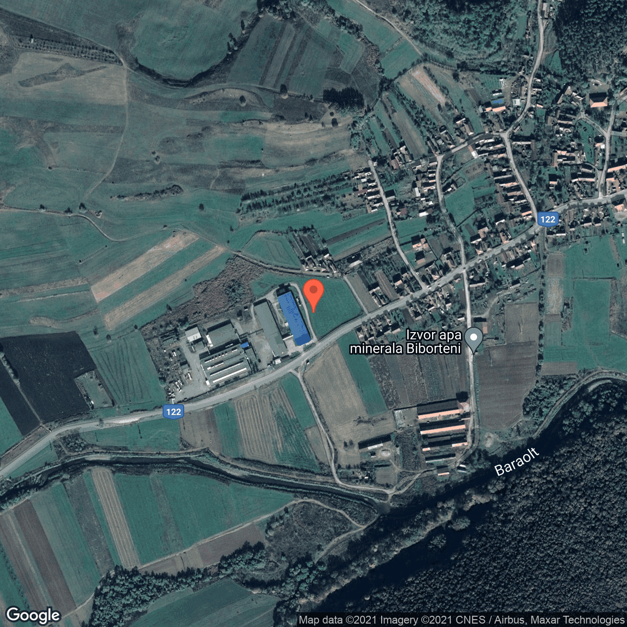 Poza harta hybrid, zoom 16, adresa Biborteni, Baraolt, judetul Covasna